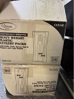 Visions Heavy Weight Plastic Cutlery Packs 500pc (x2)