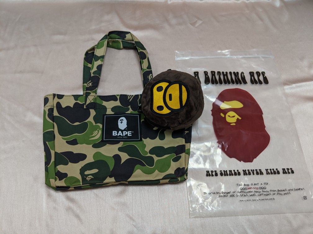 Bundle 2 A bathing ape bape baby milo tote shoulder bag
