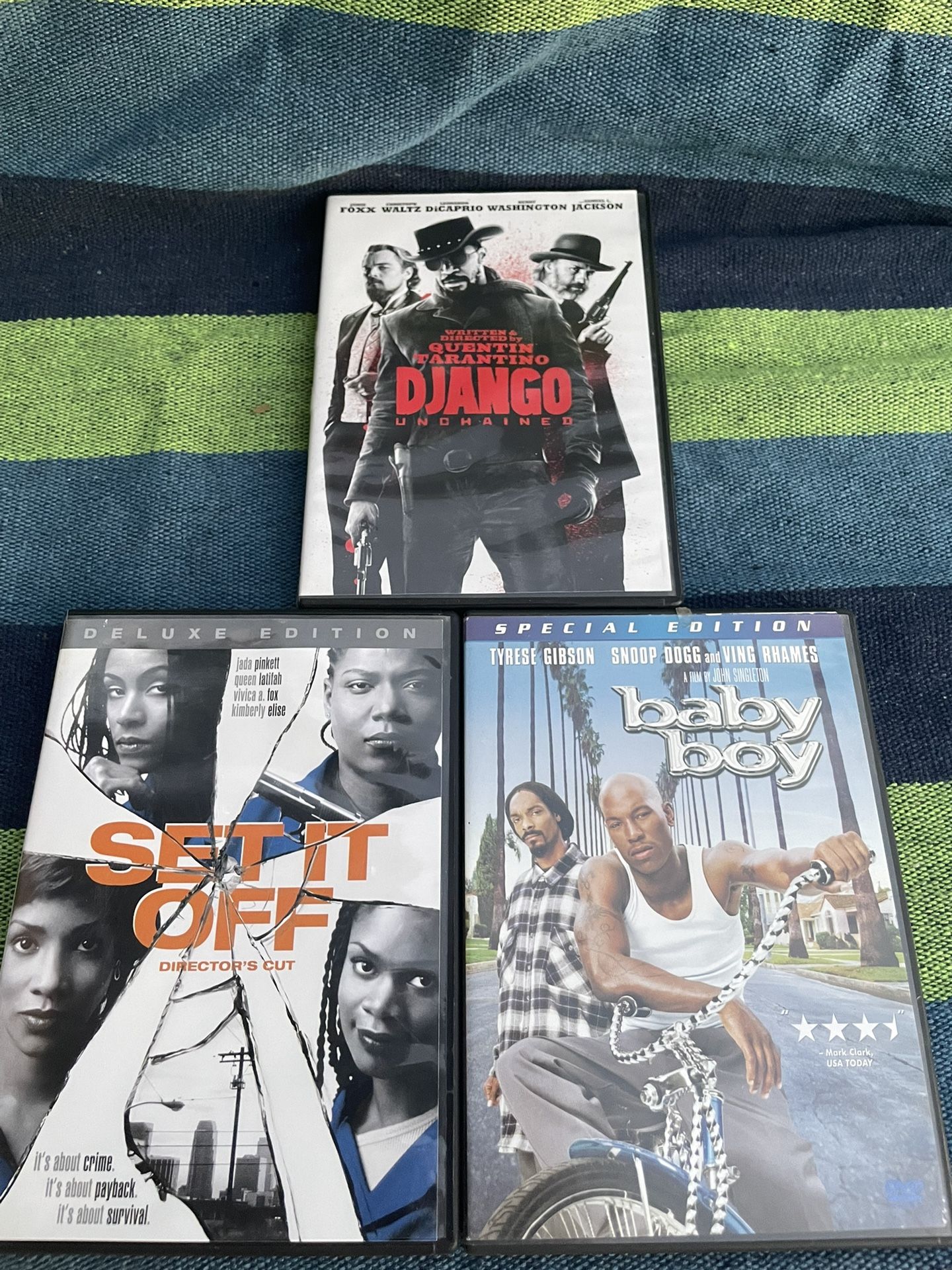 ๐ฌ Black Cinema DVD Bundle โ Baby Boy, Set It Off, Django โ $10