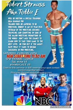 Pro wrestling tryouts with Tv Wrestling star Robbie E