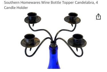 Wine bottle candle holders