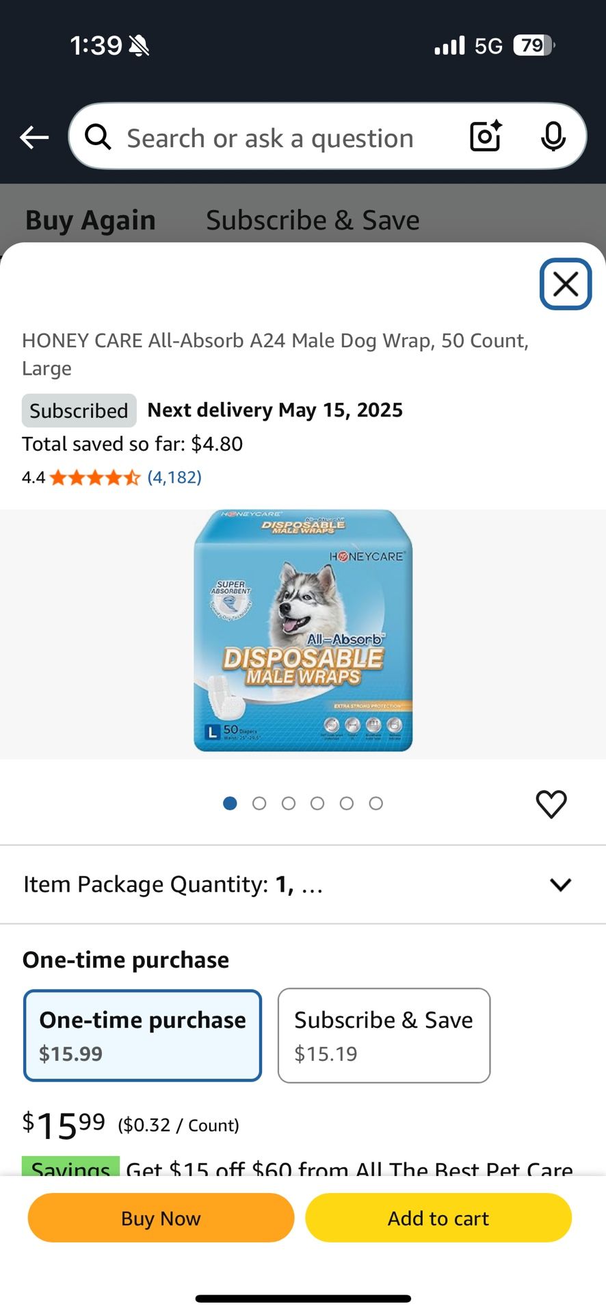 Male doggie diapers