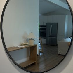 Round Black 42” Mirror