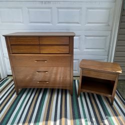 Vintage Mcm Dresser And Nightstand
