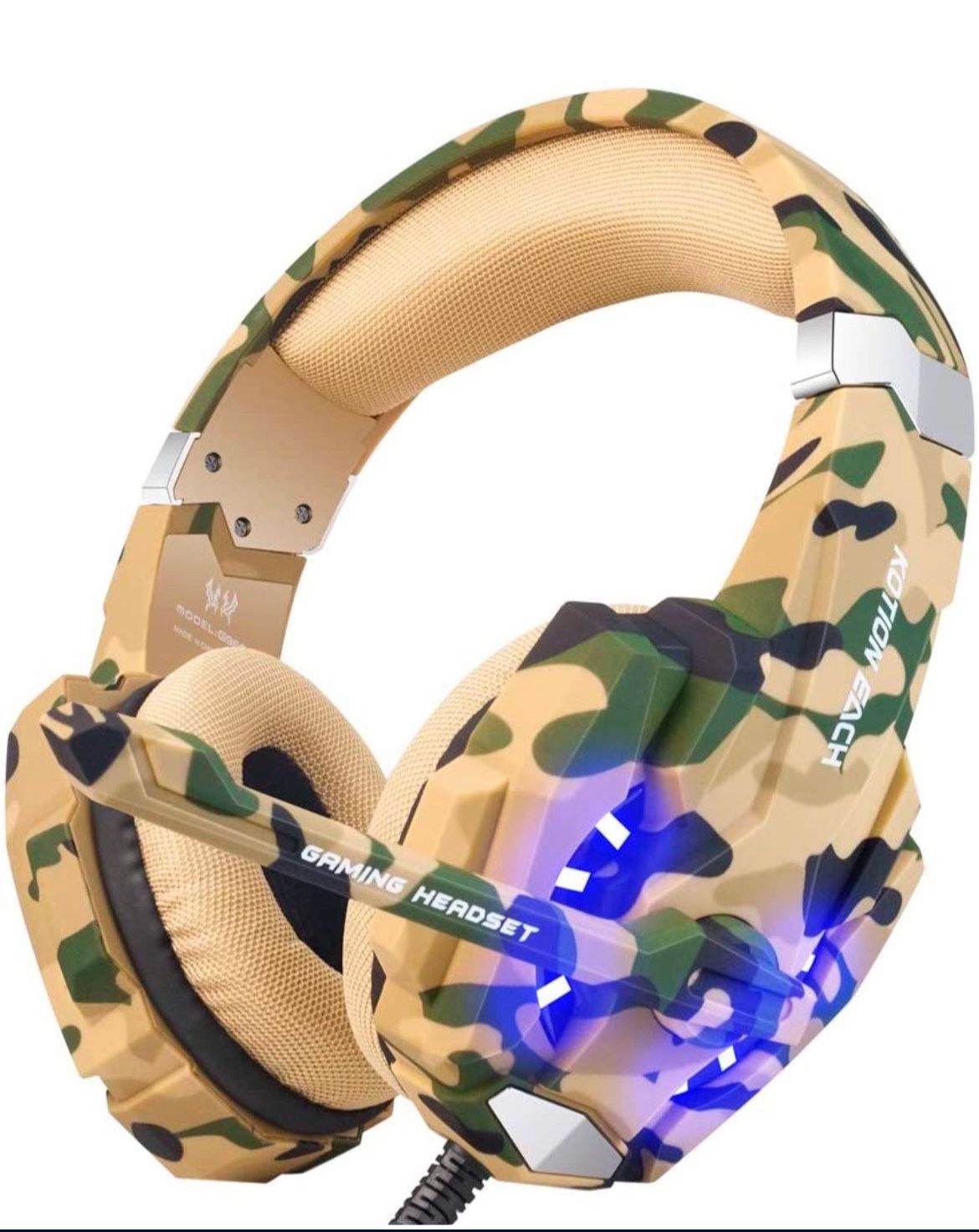 Brand New BENGOO Stereo Gaming Headset for PS4, PC, Xbox One Controller, Noise Cancelling Over Ear Headphones Mic, LED Light, Bass Surround, Soft Memo