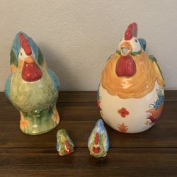 Rooster And Chicken Set