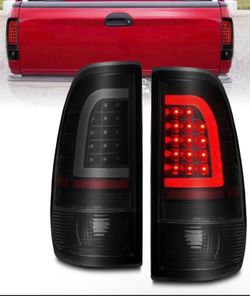 97 - 04 Ford F-150 F250 Tail Light Smoked LED DRL
