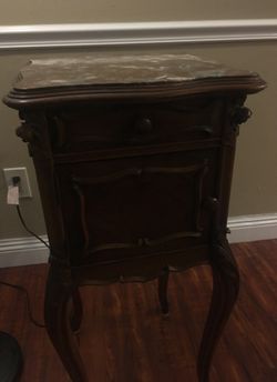 Antique Marble End Table