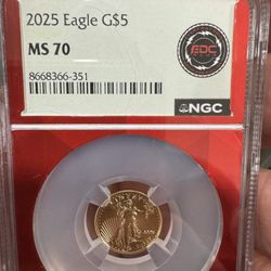 MS 70 2025 Eagle Gold $5
