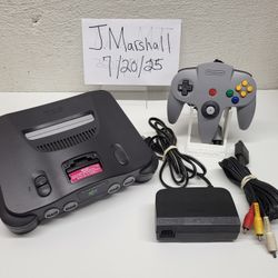Nintendo 64 Console With Cords And 1 Controller 