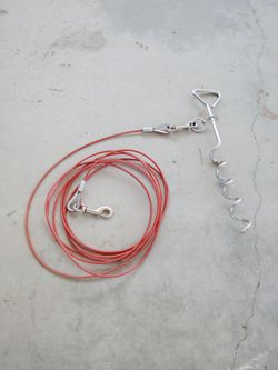 Dog tie-out cable