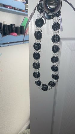Black and White Beaded Necklace