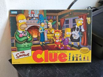 The Simpsons CLUE 2nd Edition 2002 Board Game Rare Retired 100% Complete