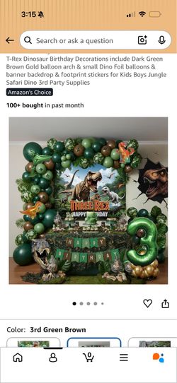 Dinosaur party decorations