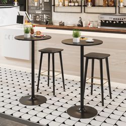 🔥 2-Piece Adjustable Round Bar Table Set – $50 🔥