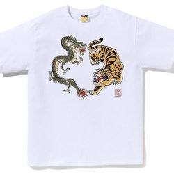 Brand New BAPE shirt Tiger And Dragon 