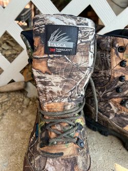 Itasca denier hunting boot in Realtree Edge camo 800 thinsulate  Size:13 Like new