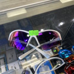 Nike Skylon Ace Pro E sunglasses with a white frame and mirror lenses