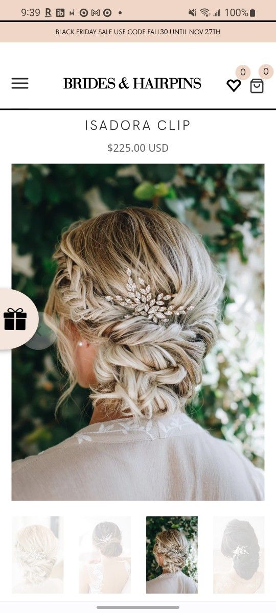 Brides & Hairpins ISADORA Hair Clip - Silver