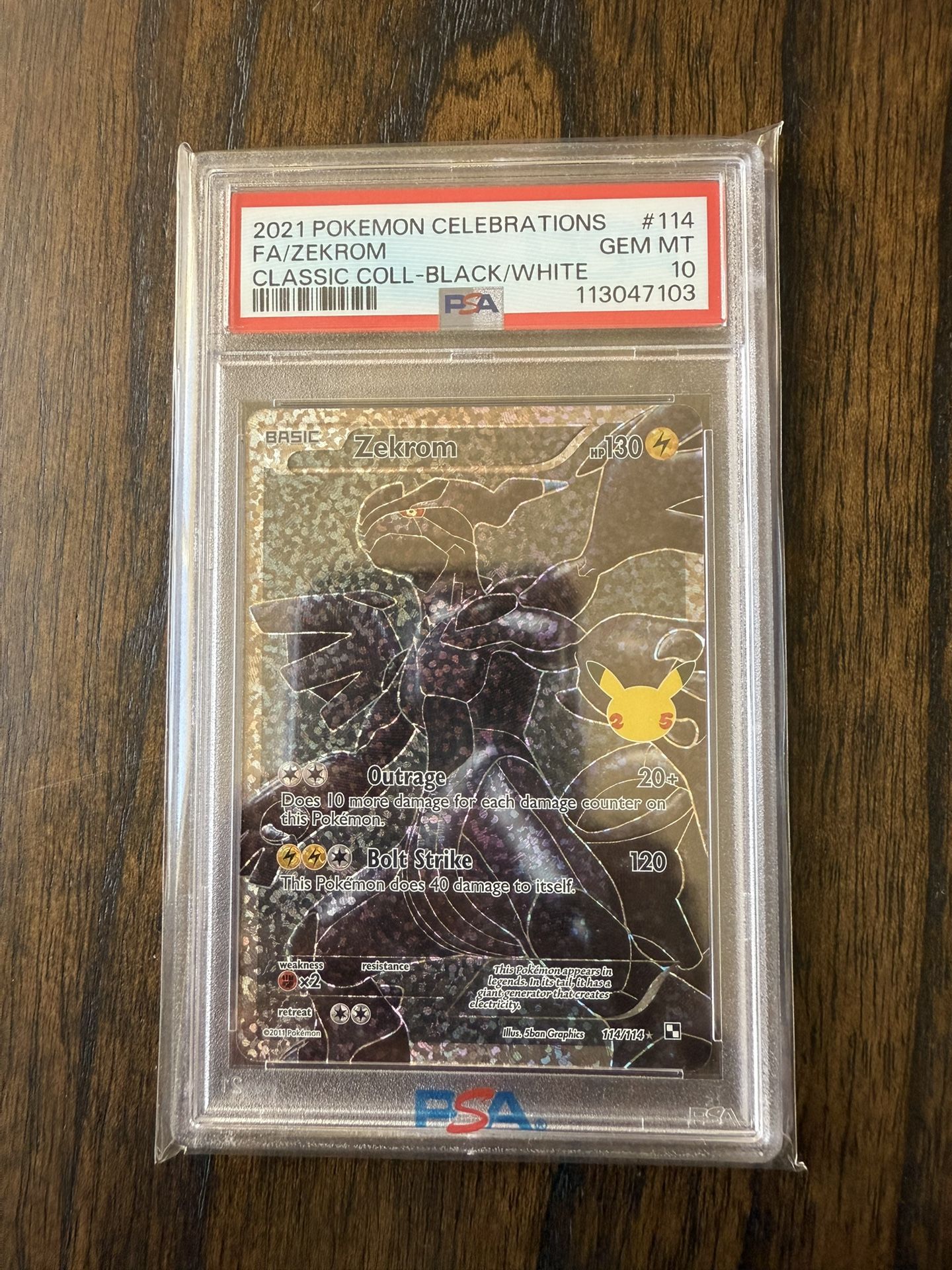 2021 Pokemon Celebrations Zekrom PSA 10