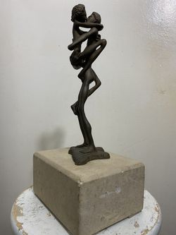 INTIMATE Bronze Sculpture/ Loving Figures 16 Inch