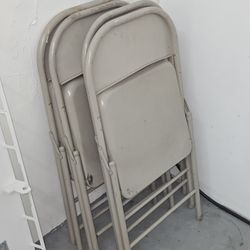 4 Metal Folding Chairs