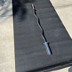 Brand New Bar - Black Zinc Olympic Ez Curl Bar (MINOR SCUFFS) - Click On My Profile For More Gym Equipment!