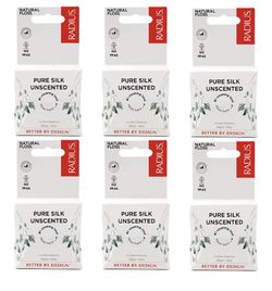RADIUS Dental Floss, Natural Floss, Unscented Silk, 33 Yards