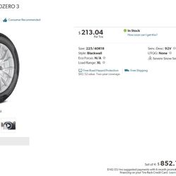 PIRELLI 225/40 92 winter tire x4