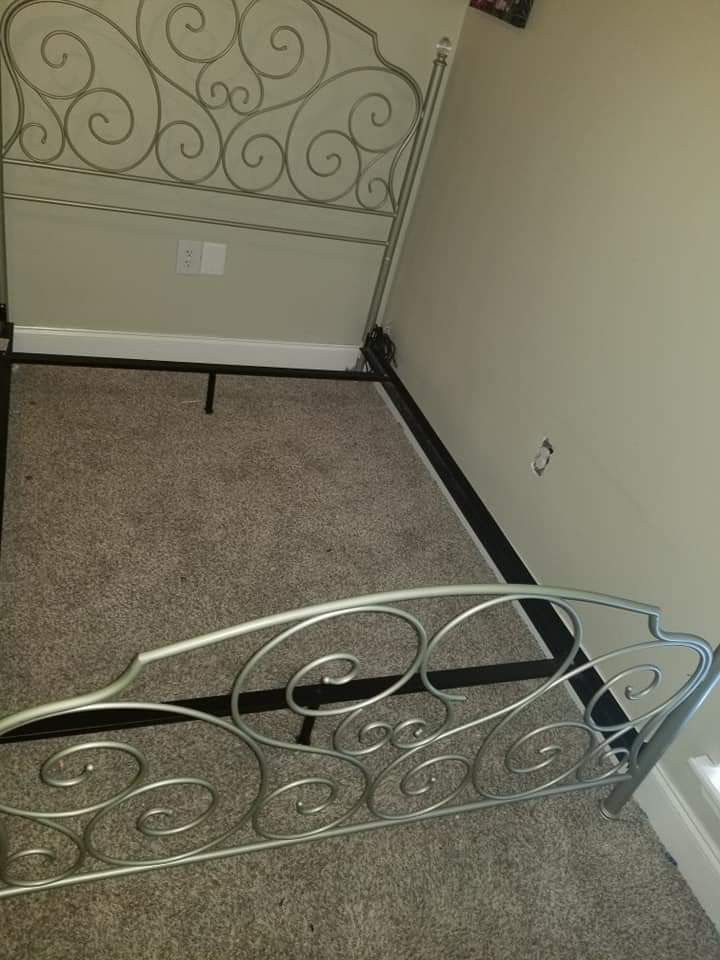 Full size bed frame 2 yrs old 8 months in storage. Like new must pick up 125 obo