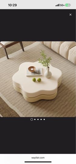 Flower rotating coffee table