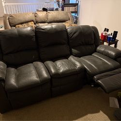 Leather Recliner Couch