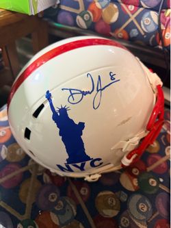 Xenith Football Helmet Autographed by Daniel Jones