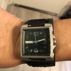 Fossil Leather Cuff Watch