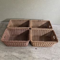 Dishwasher Safe Baskets Set Of 4, 12.5” 8.5” 5”