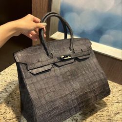 Hermes Birkin Bag Special Exotic Real Leather Size 40