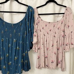  Two “Free People” Off The Shoulder Tops