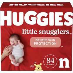 Brand New Huggies Little Snugglers Diapers Size Newborn 84 Count