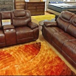 COMFY NEW SANTIAGO RECLINING SOFA AND LOVESEAT SET ON SALE ONLY $999. IN STOCK SAME DAY DELIVERY 🚚 EASY FINANCING 