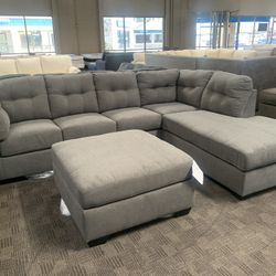 Dark Grey Sectional Couch 