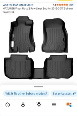 MAXLINER Floor Mats 2 Row Liner Set for 2016-2017 Subaru Crosstrek