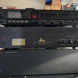 Luxman M-117 Power Amplifier And DBX Split Spectrum Amplifier MPA 150, Original, Working Condition, Made In Japan