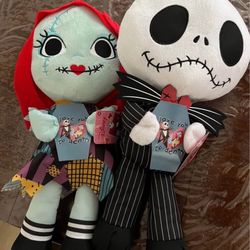 Nightmare Before Christmas Jack & Sally Valentines 2025 Plush