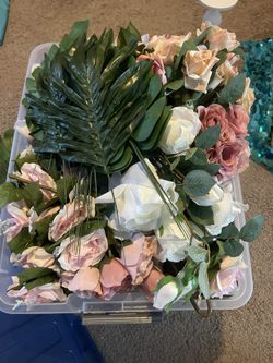 Artificial Pink And White Flowers 