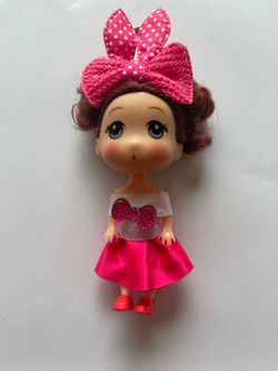 Cute pink Bow Doll Keychain Brand  New