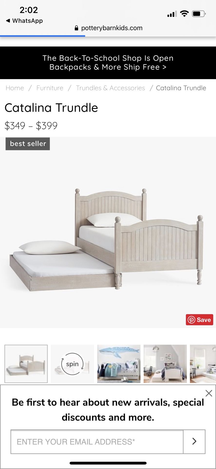 Pottery barn 2024 catalina trundle