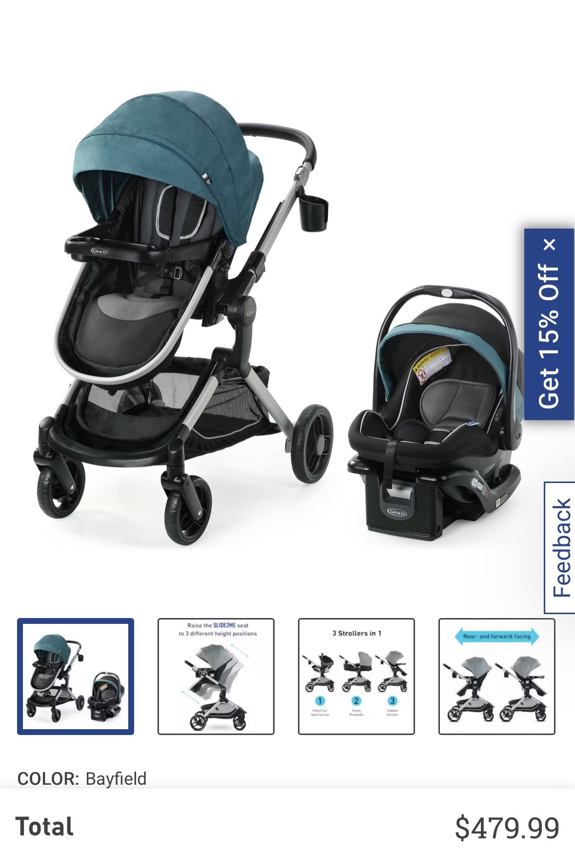 Graco Nest System, Stroller And Carseat