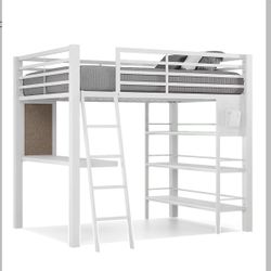 Loft Bed with desk and bookcase (full size)