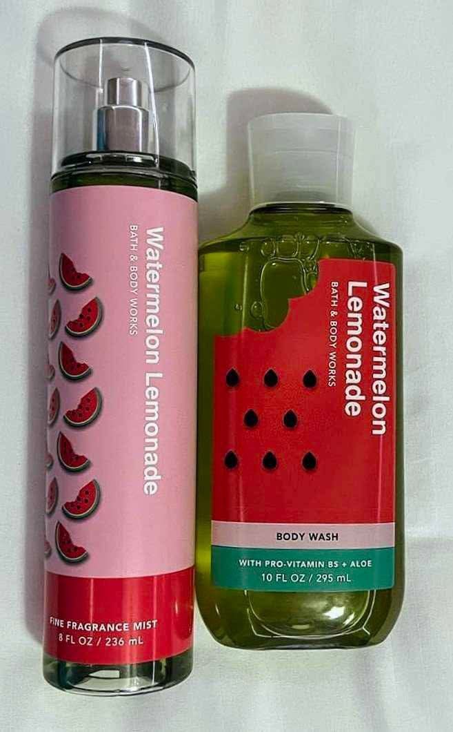 BBW Set Of 2 “Watermelon Lemonade” Full Size /SOLD OUT ~Fine Fragrance Mist~Body Wash