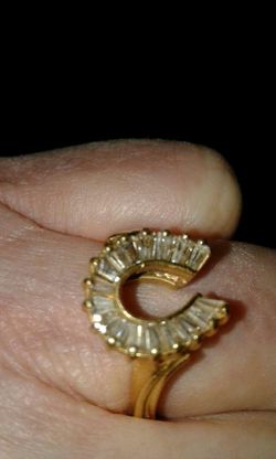 Ladies diamond horseshoe ring